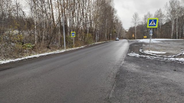 На Листвянском шоссе в Новокузнецке завершили основные дорожные работы
