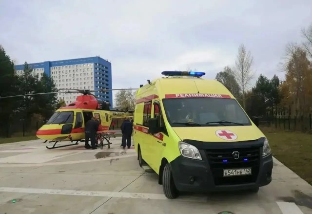 У Кузбасского кардиоцентра начала работать площадка для санитарных вертолетов