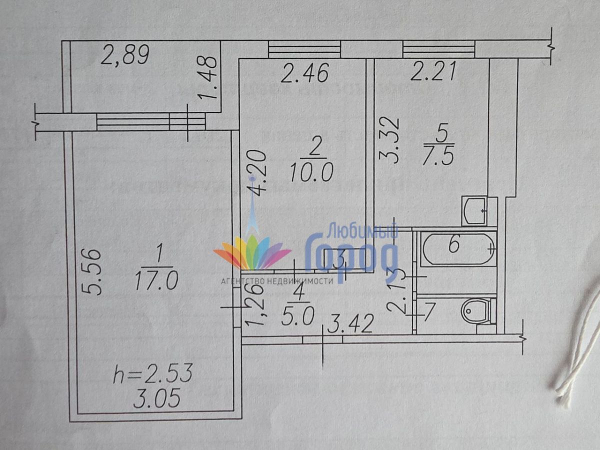 2-комнатная квартира, 45 м², Кирова ул, 65