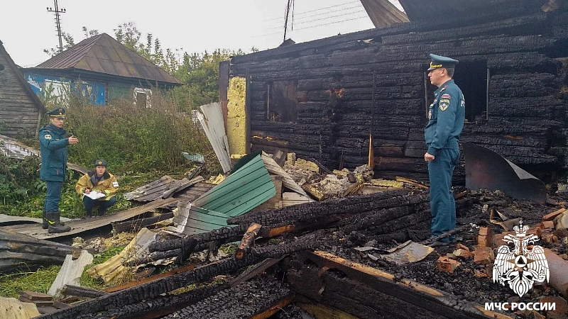 В Юргинском округе при пожаре в жилом доме погибли два человека