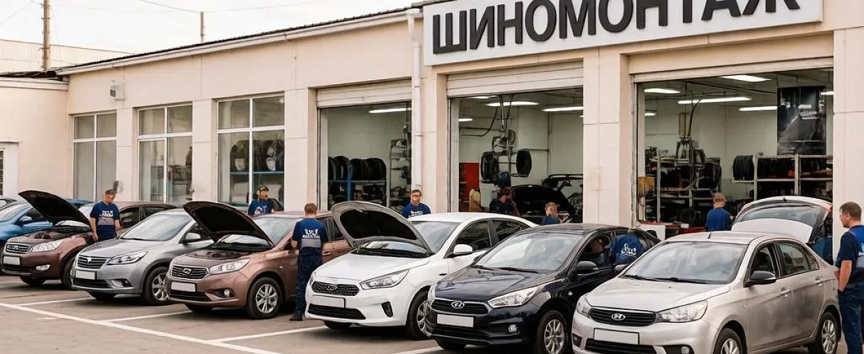 В Новокузнецке из-за внезапного снега выстроились очереди на шиномонтаж
