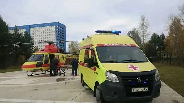 У Кузбасского кардиоцентра начала работать площадка для санитарных вертолетов