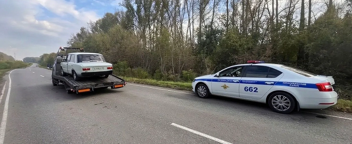 В Прокопьевском округе несовершеннолетний водитель «ВАЗ 2101» попался в Ясной Поляне