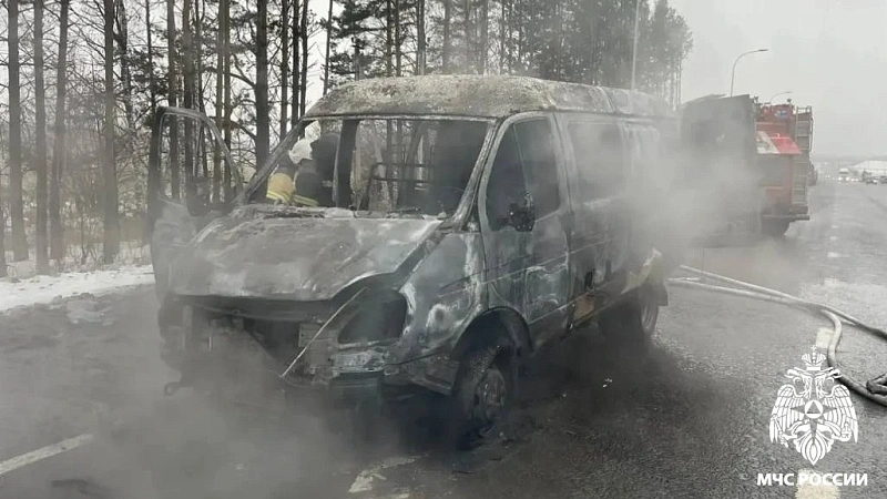 В Кузбассе сотрудники МЧС ликвидировали возгорание грузового автомобиля на трассе